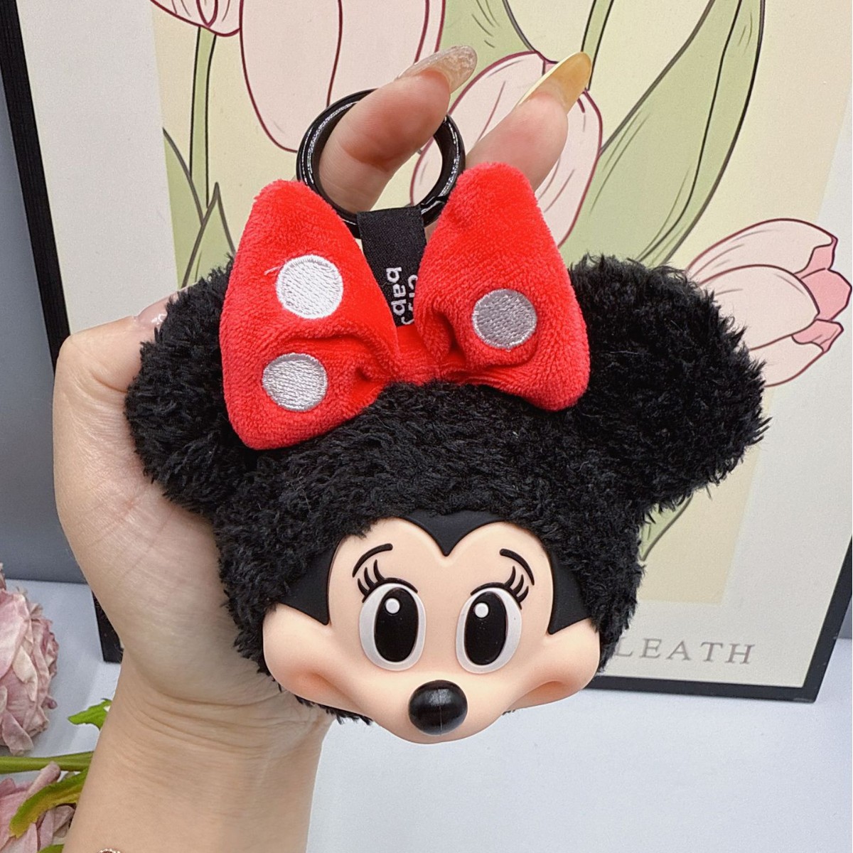 Home Decor Happy - Mickey Minnie Plush Doll Keychain Cute