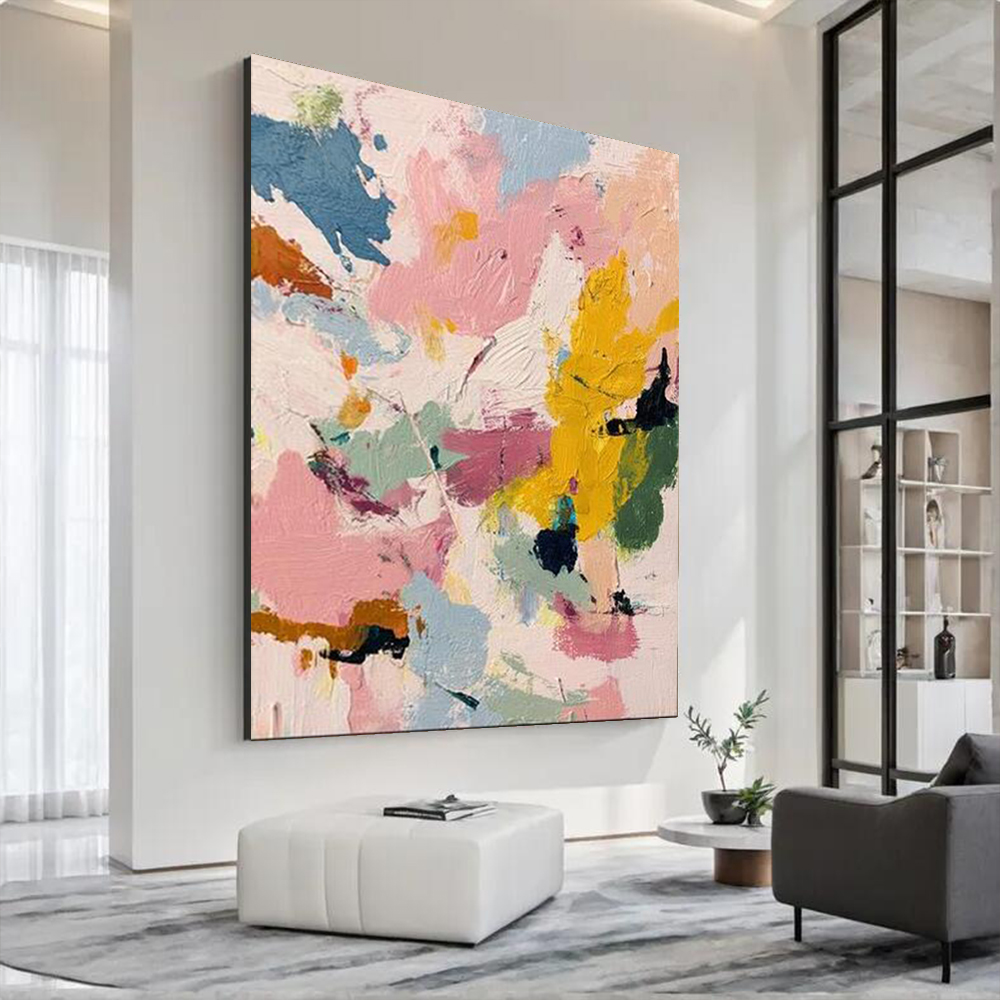 Home Decor Handmade - Modern Handmade Abstract Oil Painting on