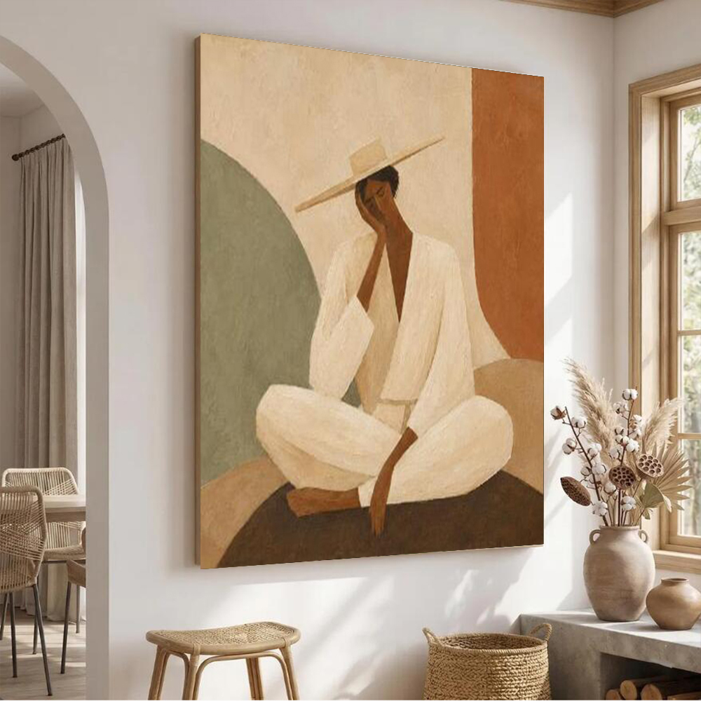 Home Decor Handmade - Abstract Oil Painting on Canvas -