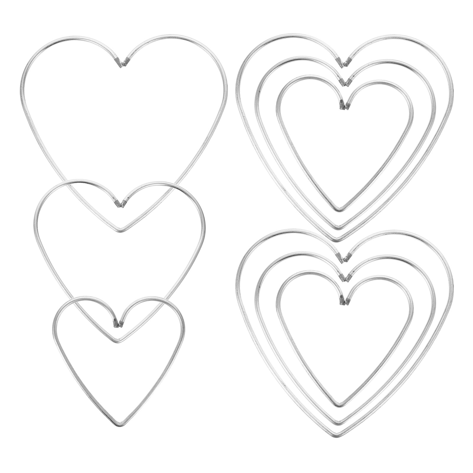 Home Decor Handmade - 9Pcs Dreamcatcher Iron Rings Heart Shape