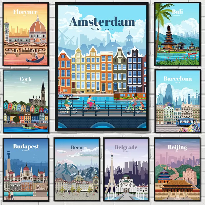 Home Decor Vancouver - Diamond Painting Amsterdam Tokyo London Iceland