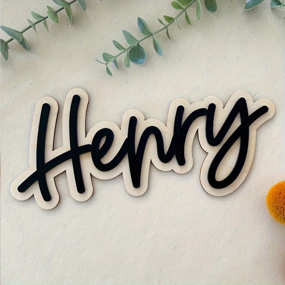 Personalized Double-Layered Wo - Wooden Letter Sign recension och pris