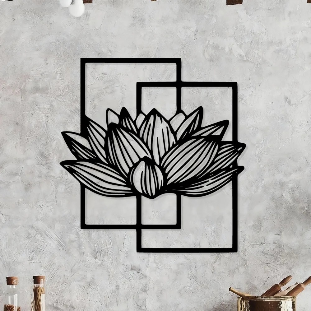 Lotus Flower Metal Wall Art, R - Home Decor Zen recension och pris