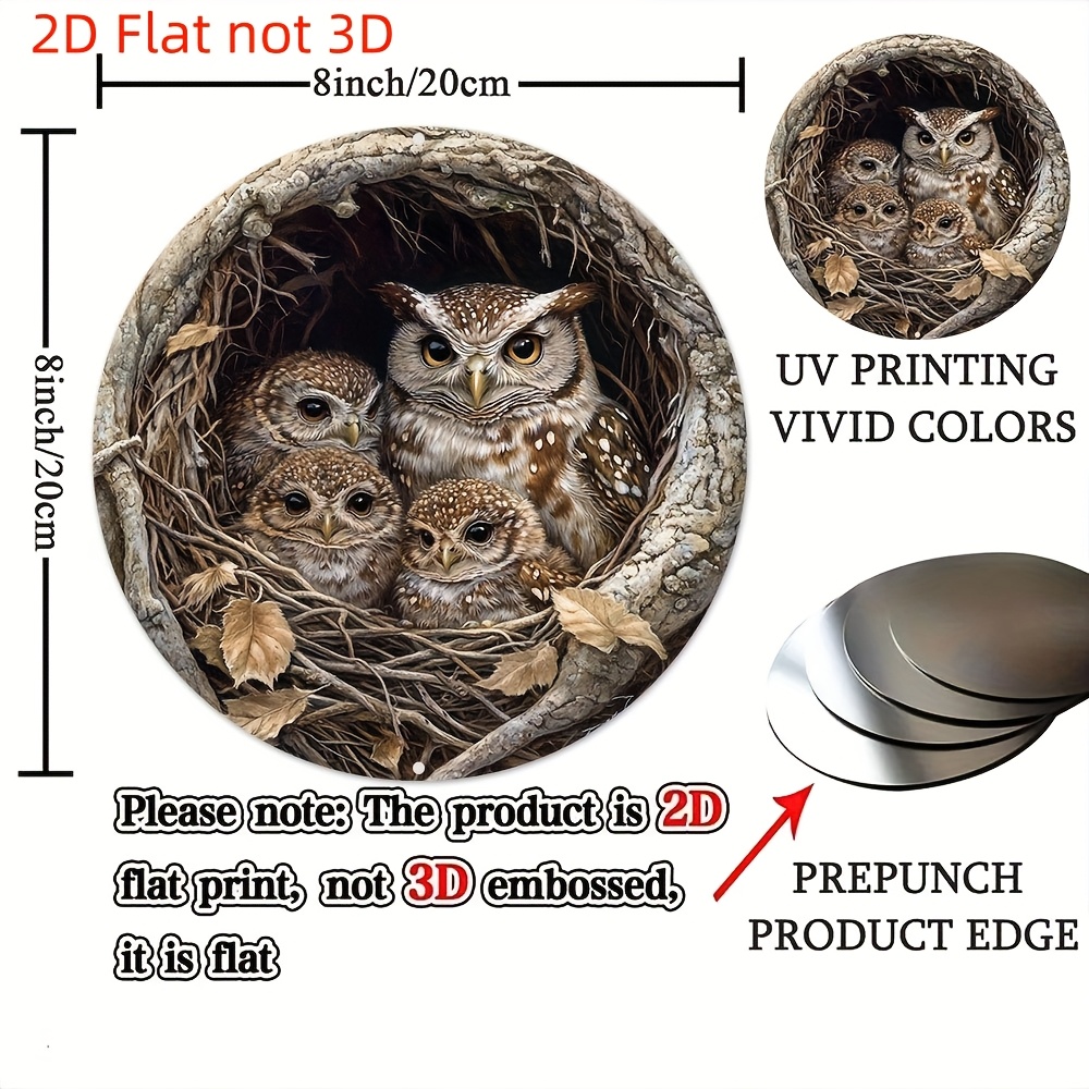 Vintage Metal Owl Family Wall  - X Home Decor recension och pris