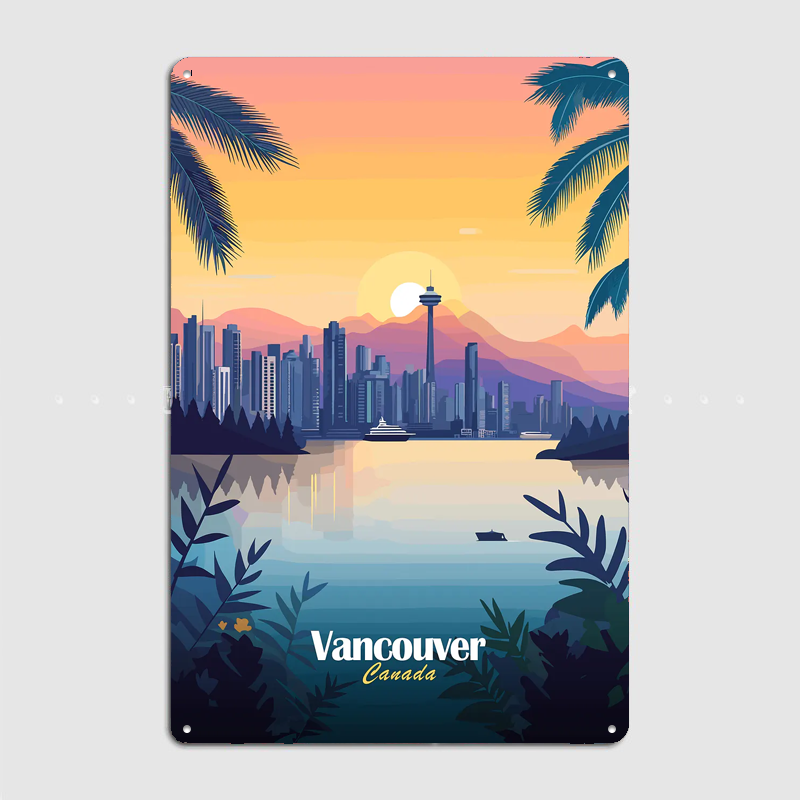 Vancouver Skyline Sunset Trave - Home Decor Vancouver recension och pris