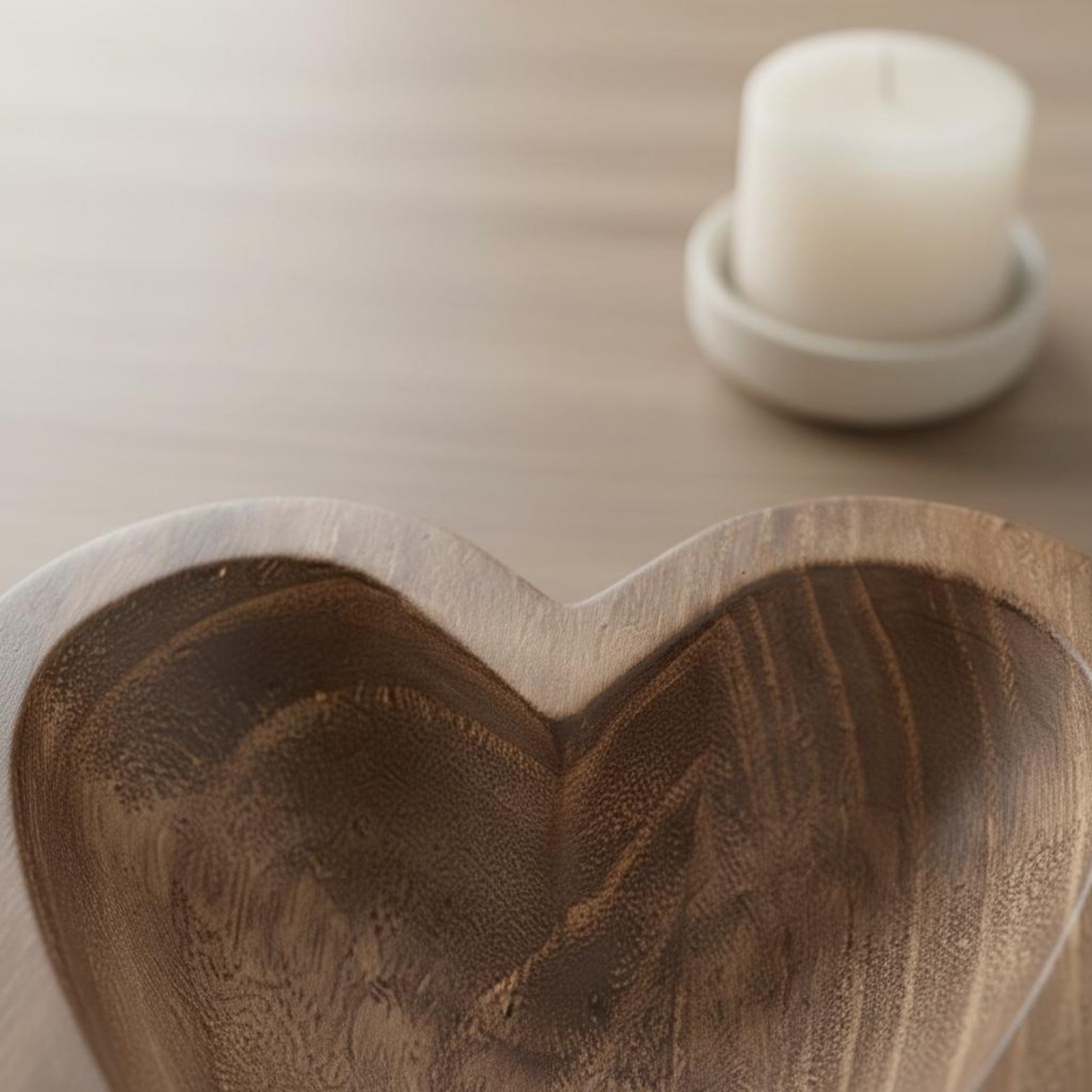 Heart Shaped Wooden Bowl Handm - Home Decor Handmade recension och pris