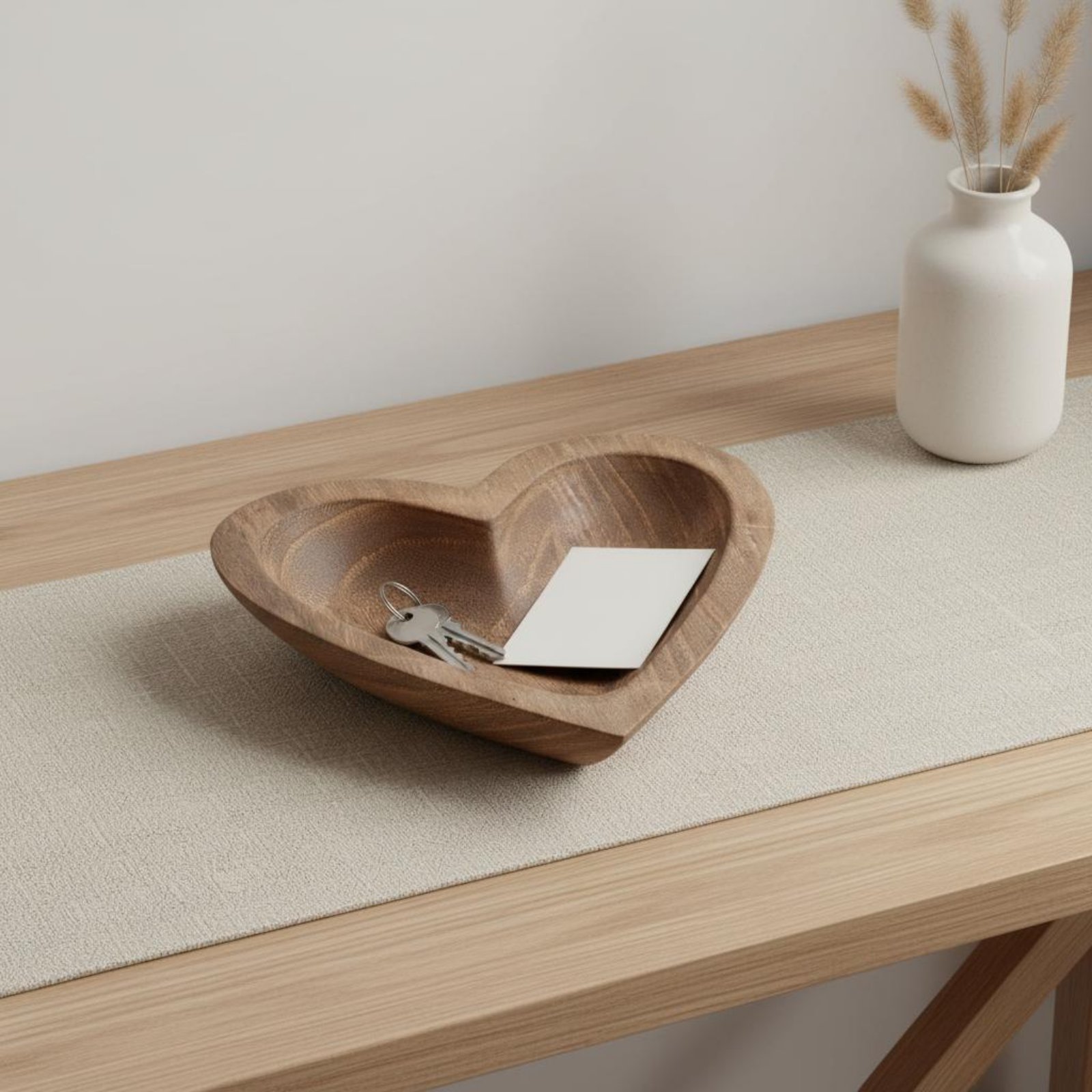 Heart Shaped Wooden Bowl Handm - Home Decor Handmade recension och pris